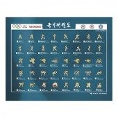 태권도 40동작 배지판